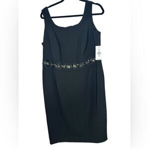 JM Studio Black Beaded dress 14W NWT cocktail dress